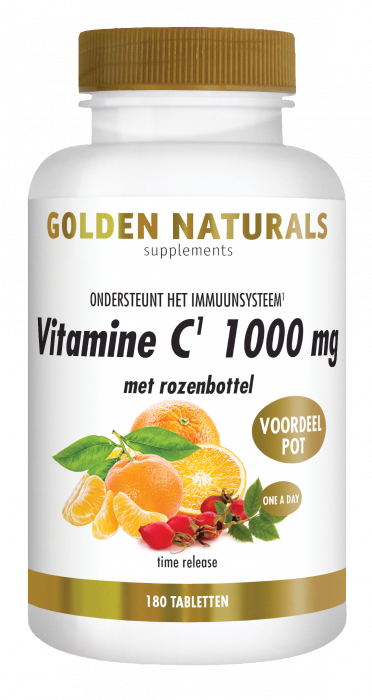 Vitamin C 1000 mg with rose hip 180 vegan tablets