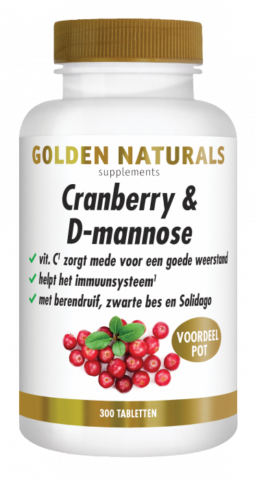 Cranberry & D-mannose 300 vegan tablets