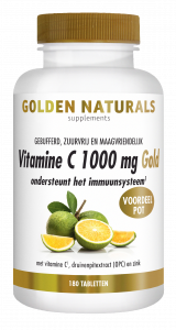 Vitamin C 1000 mg gold 180 vegan tablets
