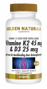 Vitamin K2 45 mcg & D3 25 mcg 60 vegetarian tablets