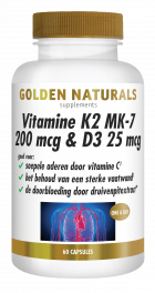Vitamin K2 MK-7 200 mcg & D3 25 mcg 60 vegetarian capsules