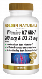 Vitamin K2 MK-7 200 mcg & D3 25 mcg 180 vegetarian capsules