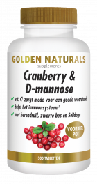 Cranberry & D-mannose 300 vegan tablets